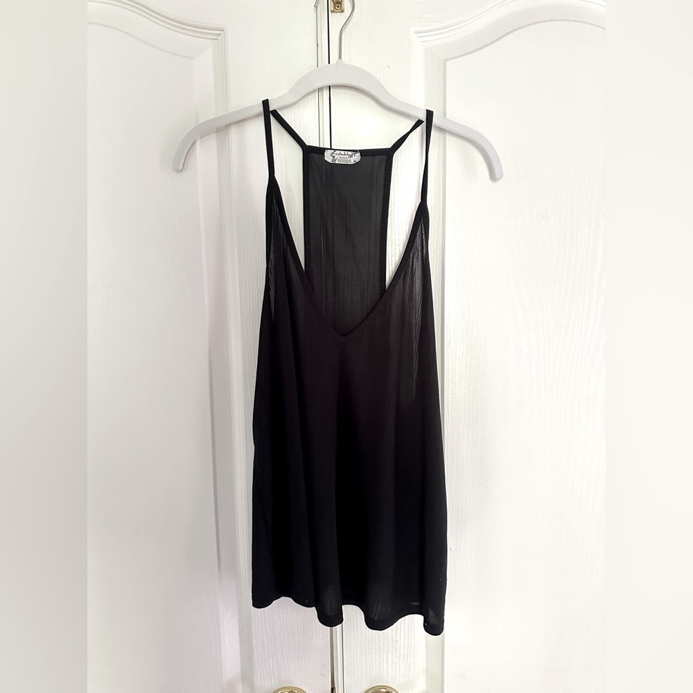 Free People Black Sheer Tank